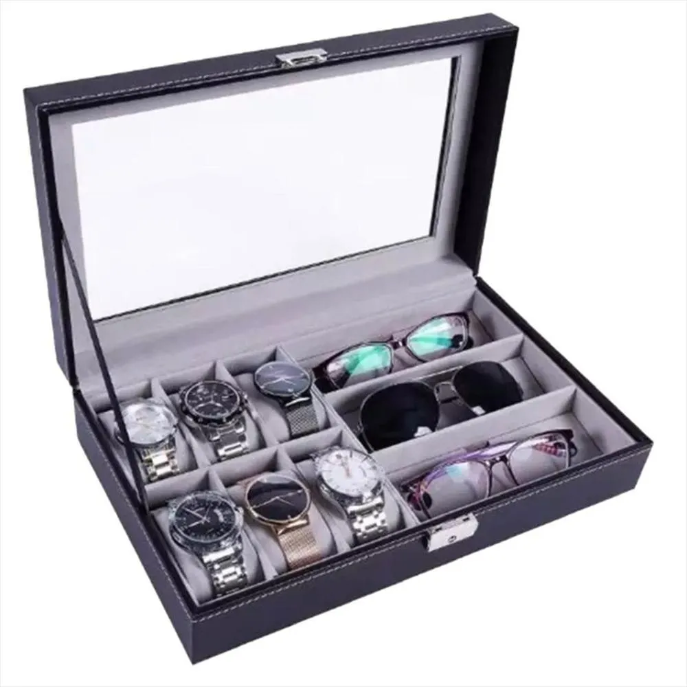 Estuche Organizador 6 Relojes Y 3 Gafas